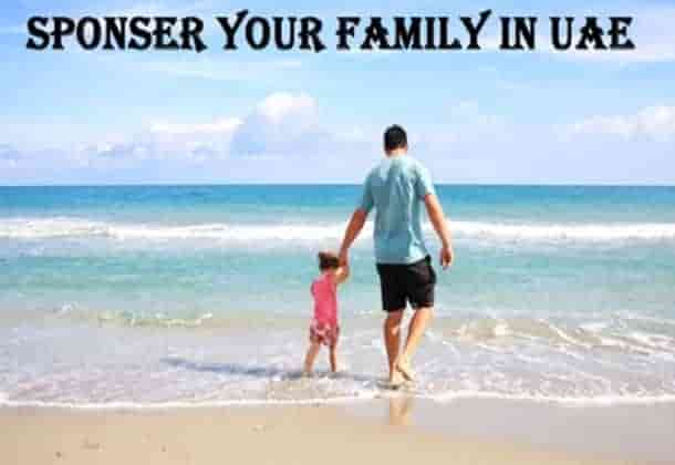 girl enjoying on dubai beach with his father on family visa